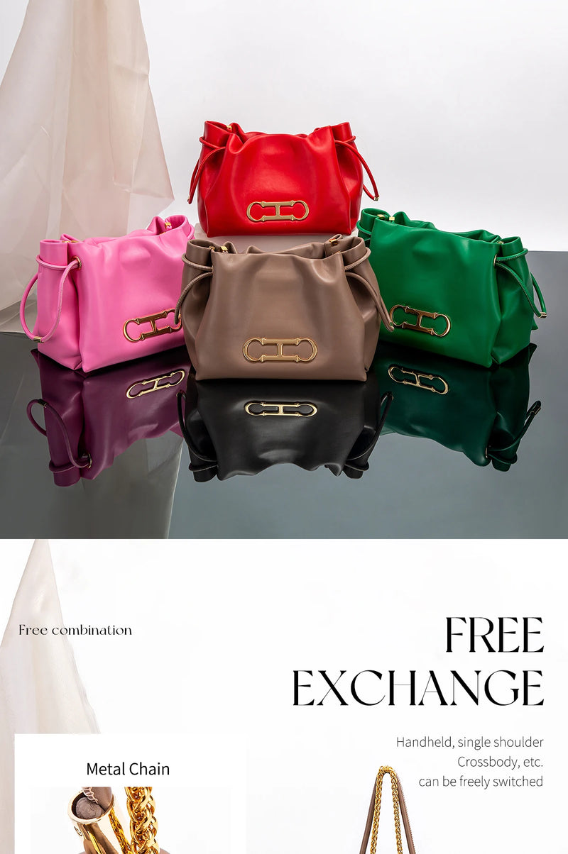 CHCH Women's Shoulder Bag New PU Cloud Bag 2024 New Crossbody Bag Party Wallet