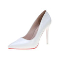 Big Size 35-45 women's shoes 2024 concise flock high heels women pumps pointed toe classic red gray ladies wedding shoes office