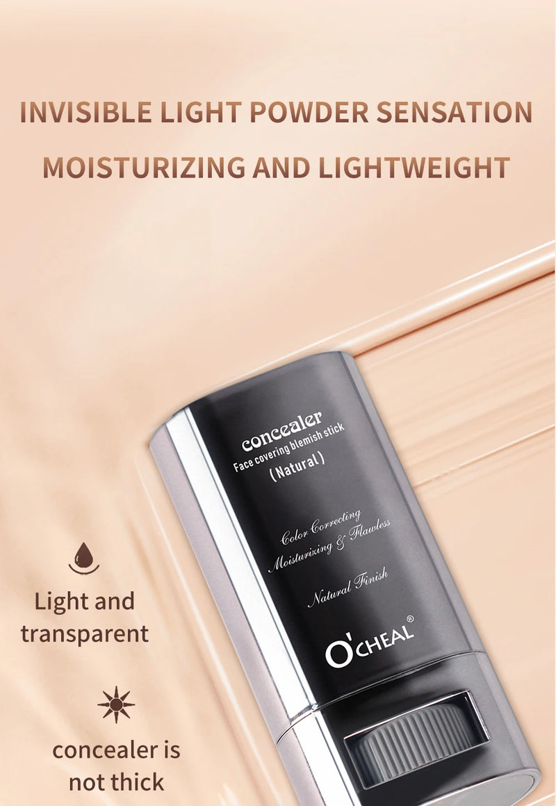 Ocheal Base Facial Contorno em Bastão Longa Duração Leve Iluminador em Bastão Corretivo Facial Contorno de Imperfeições Maquiagem de Beleza