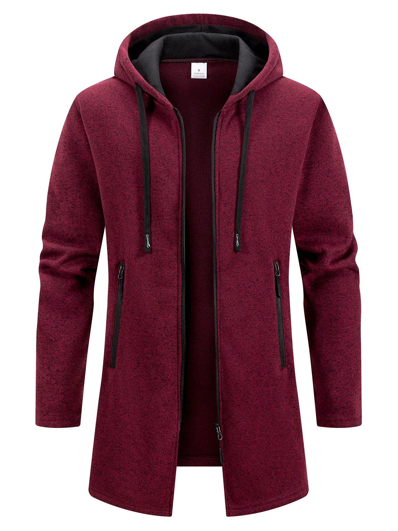 New Streetwear Men's Long Sleeve Sweatshirts for Men Zipper Hooded Oversize Winter Warm Jacket Coat Outdoor Tracksuit Men