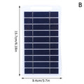 Painel solar de 2 W e 5 W com USB à prova d'água para caminhadas ao ar livre e acampamento, bateria portátil, carregador de celular, painel de carregamento de 5 V