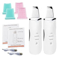 Esfoliante ultrassônico para pele, peeling, removedor de cravos, limpeza profunda do rosto, limpador de poros de acne, pá facial, limpador EMS de microcorrente