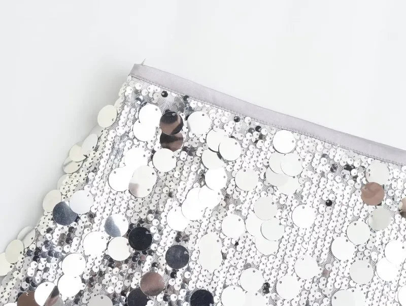 Mini Saias para Mulheres Roupas Moda Roupas Sexy Streetwear Dança Bling Lantejoulas Garotas Gostosas