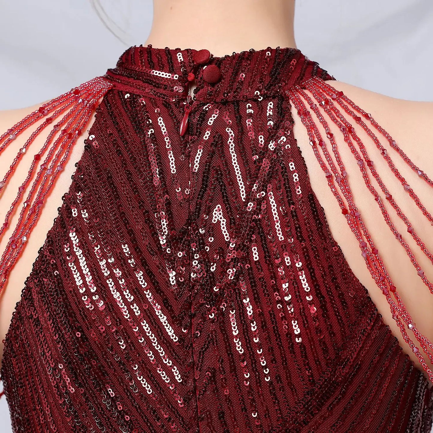 Xmas Sequin Maxi Dress Halter Neck Stripe Mermaid Long Lady Coctail Prom Dress Party Evening Dancing Performance Shimmering Wear