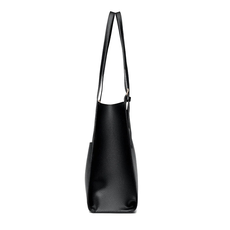Bolsa de ombro feminina de couro de luxo, bolsa tiracolo fashion com axilas, bolsa carteiro para compras, bolsa grande de capacidade