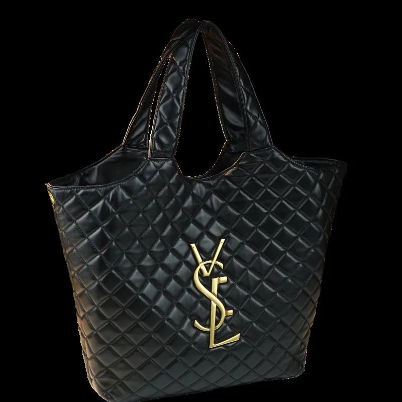 Bolsa tote de couro genuíno elegante para mulheres, leve, grande capacidade, com inserção organizadora, moda, trabalho, viagem, bolsa de ombro - CRAVO ROSE