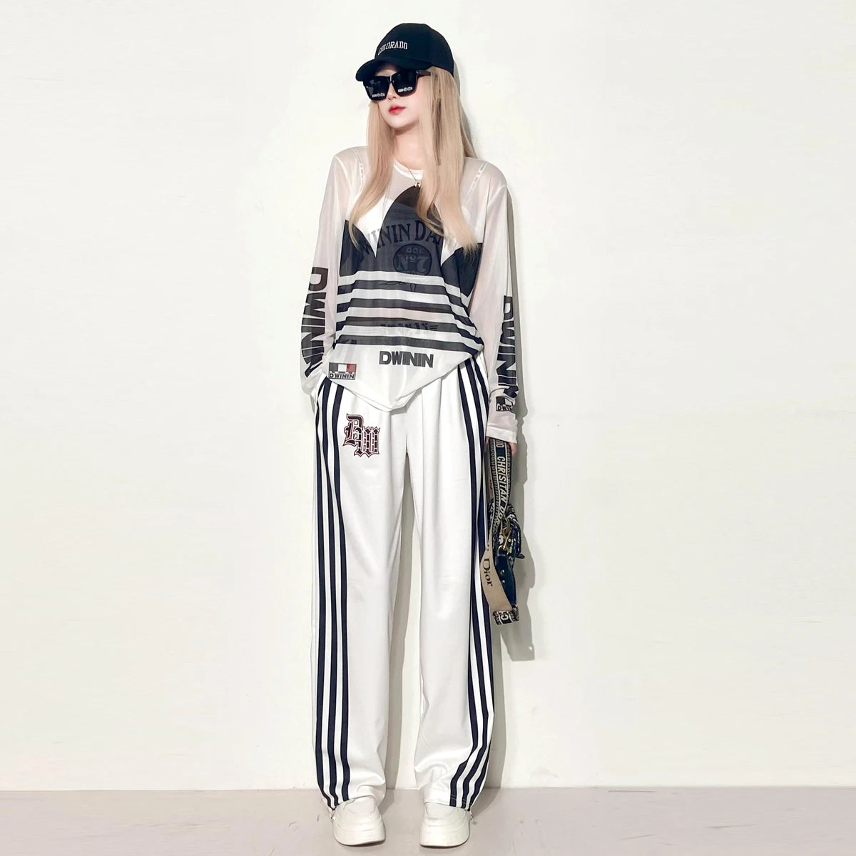 Summer Mesh Base Shirt Women's Sunshade Cover up Printed Thin Long Sleeve T-Shirt Casual Loose Fit Polyester Fiber
