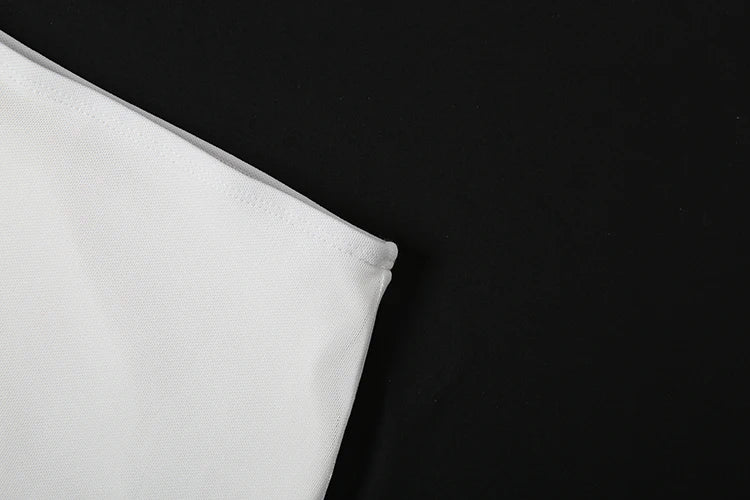 Weird Puss Patchwork Summer 2-Piece Set Women v-Neck Ruffles Crop Tops+Elastic Waist Simple Skitrts Solid Vacation Elegant Suit