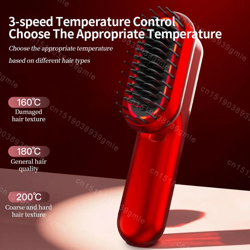 Massageador de couro cabeludo com terapia de luz vermelha, escova de luz vermelha, pente elétrico para massagem do couro cabeludo, ferramenta anti-queda de cabelo, escova de cabelo infravermelha