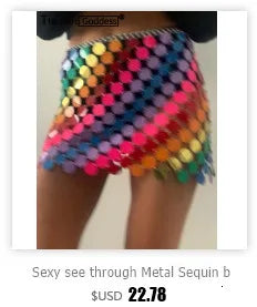Sexy see through metal rhinestone Crop top women 2024 summer y2k streetwear tank Tops Club beach party halter top rave outfits