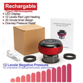 Massageador elétrico de terapia com ventosas para o corpo, anticelulite, aquecimento com luz vermelha, vibração, guasha, raspagem de gordura, queima de gordura e emagrecimento