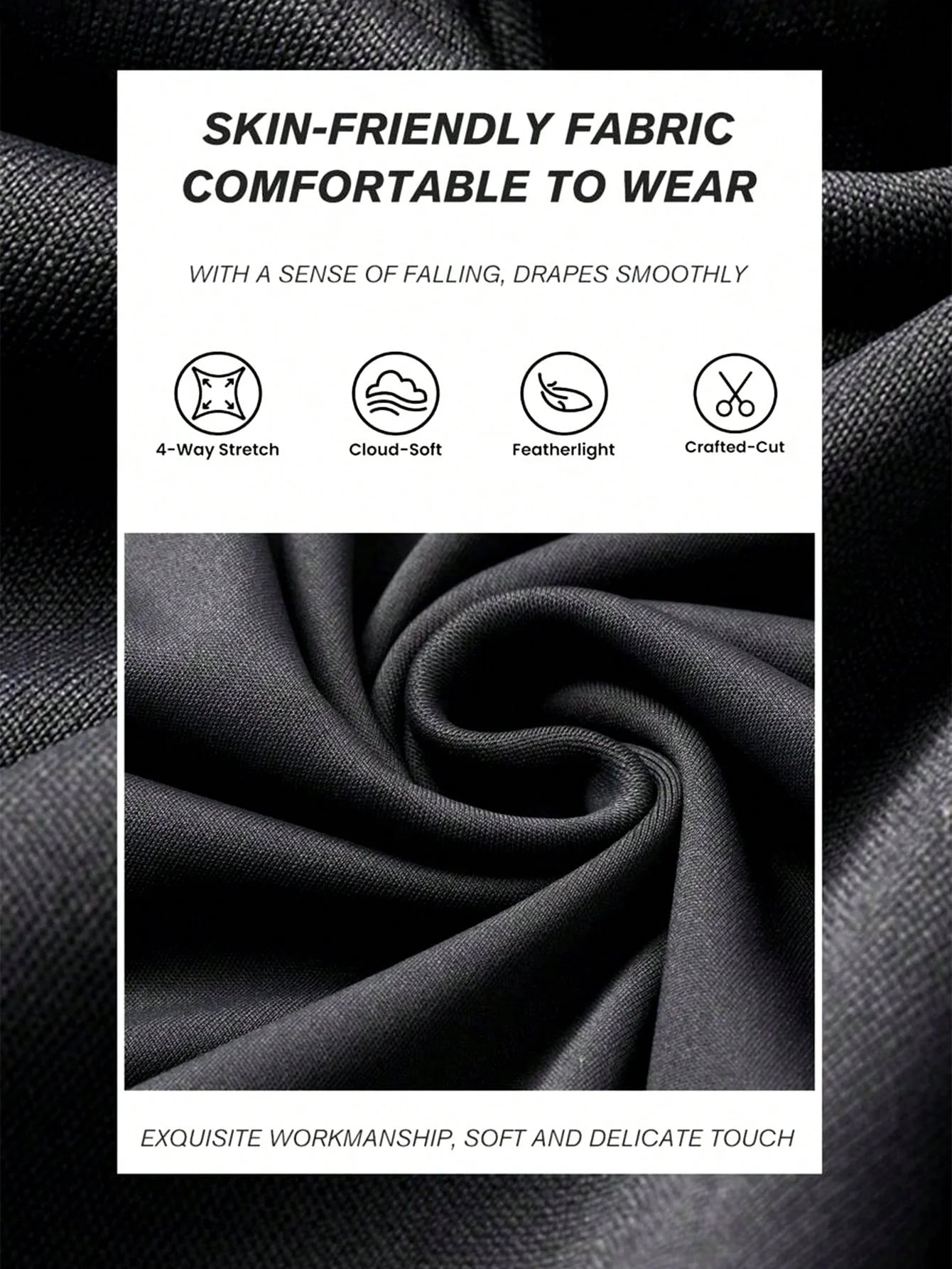 Women's Black High Waisted Bell-bottom Pants 2026 Spring Drawstring Waist Stretchy Skin-friendly Breathable Casual Daily Trendy