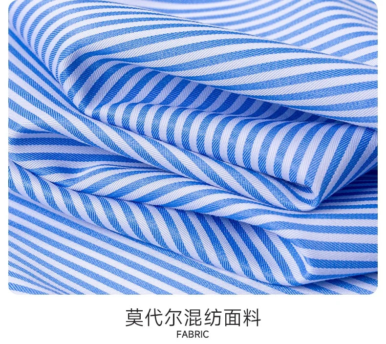 New Stretch Anti-Wrinkle Men's Shirt Modal Cotton Soft And Comfortable Business Social Tops Office Wear Easy Care Classic Style