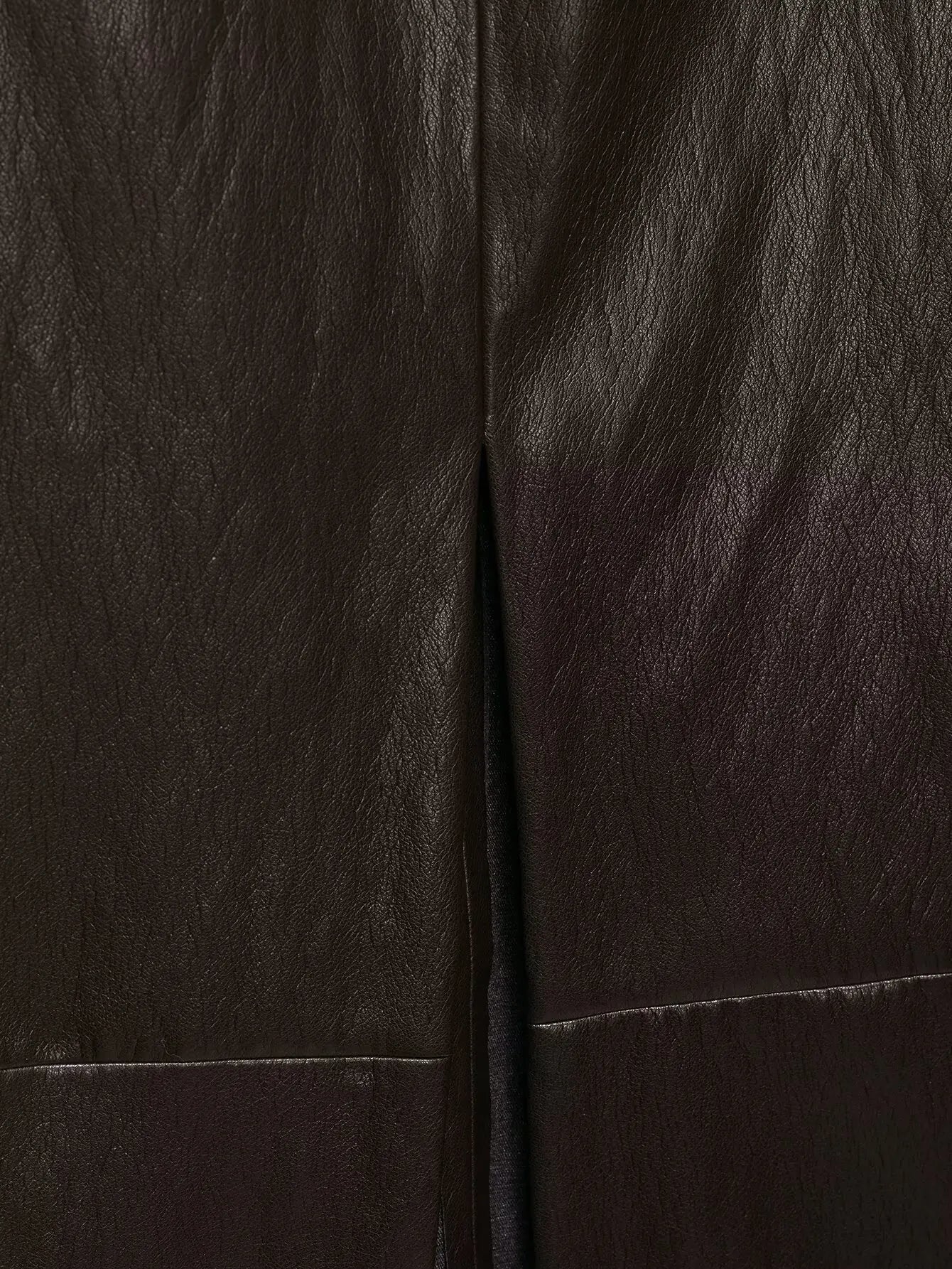HH Vintage Women's Leather Suits 2026 Spring Summer Round Neck Belted Vest Top+Front Split Long Skirts Female Two-Piece Set