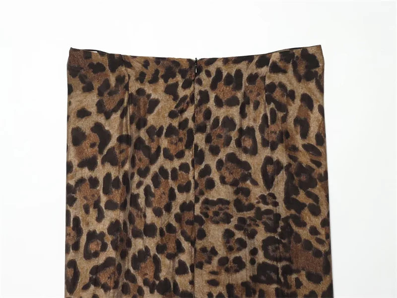 Women's Skirt 2026 New Fashion Summer Animal Print Wrap Skirt for Women Casual Chic Personality Ladies Skirt