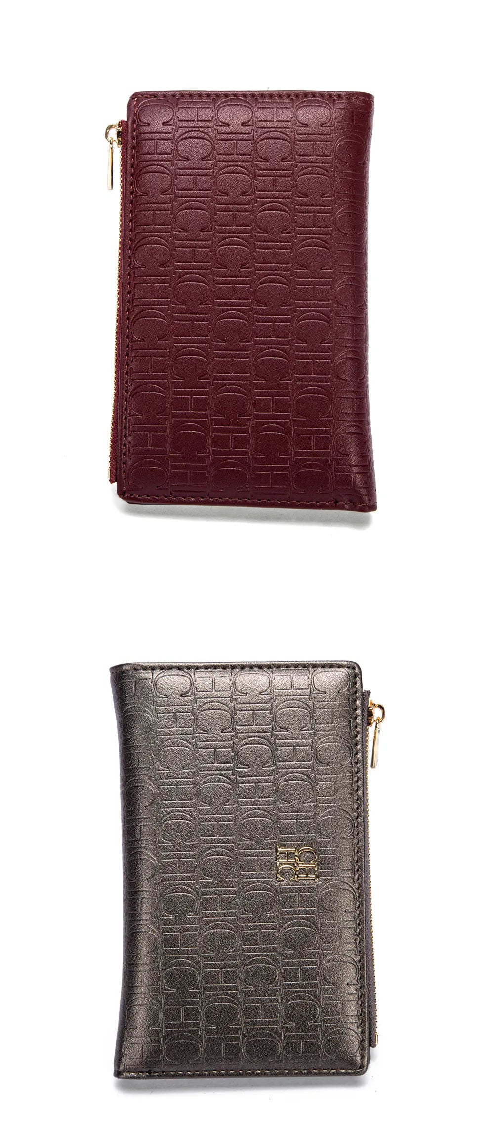 CH Luxury Wallet Card Leather Zipper Letter Printed Short Women's Handbag 2026 Trendy Coin Storage Bag