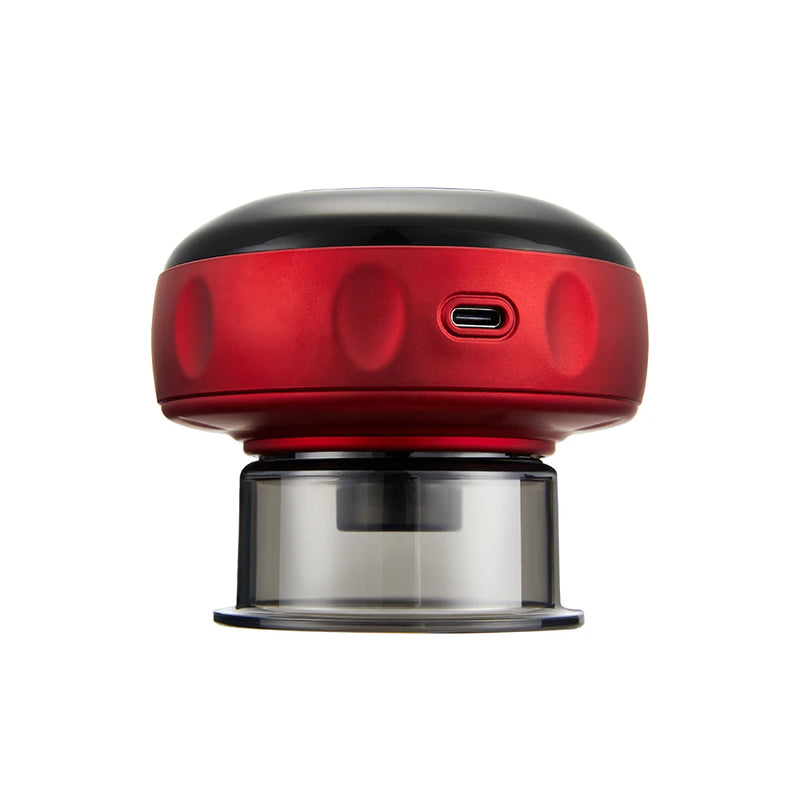Massageador elétrico de terapia com ventosas para o corpo, anticelulite, aquecimento com luz vermelha, vibração, guasha, raspagem de gordura, queima de gordura e emagrecimento