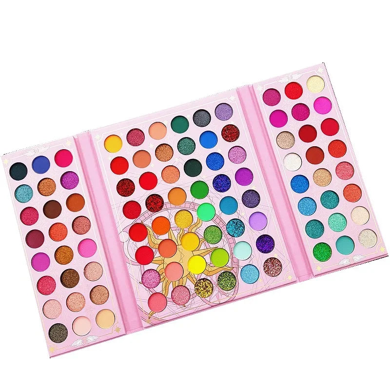 Paleta de sombras para olhos 96 cores, brilho fosco, lantejoulas, azul brilhante, pigmento brilhante para olhos, cosméticos brilhantes, beleza, atacado