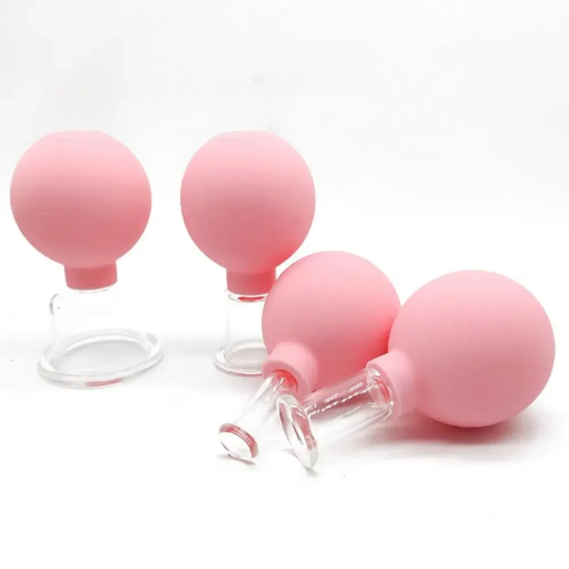 Ventosa de vidro com ventosa para massagem facial, ventosa para acupuntura facial, ventosa para emagrecimento, queima de gordura, cuidados com a saúde, ventosa facial