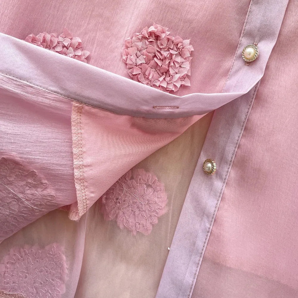 Blusa básica de manga comprida, gola polo vintage, gravata, abotoamento simples, solta, com strass, moda urbana francesa, blusa de outono