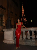 Jinia sexy sling backless silvery party women dresses evening luxury sequins bodycon sleepveless long dress ladies ball gown hot