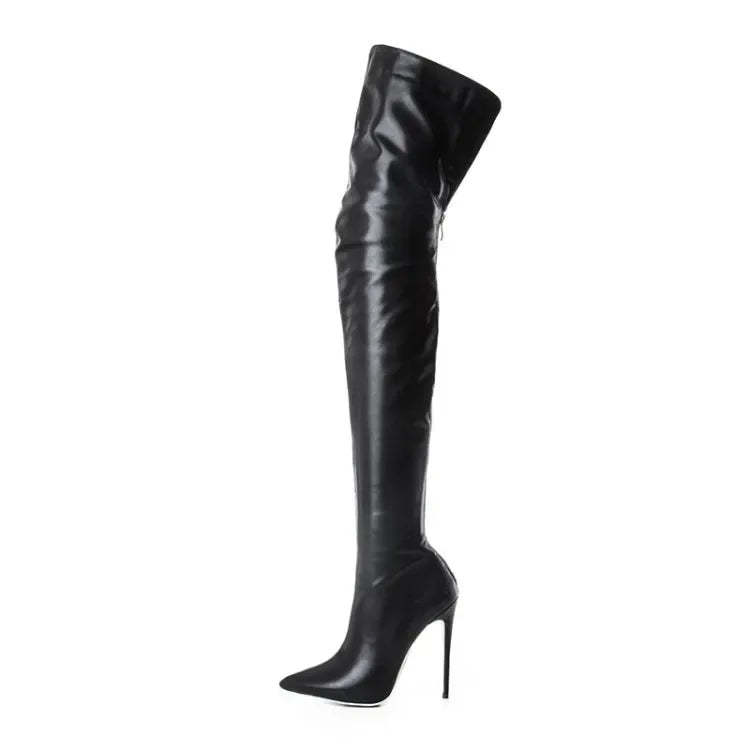 Women's Boots High Heel 11cm Over Knee Boots Large Size 34-43 Back Zipper Fashion Personality Boots - CRAVO ROSE