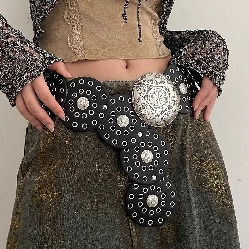Adorno de cinto de vento com saias com acessórios exagerados  cinto largo feminino e moda retrô