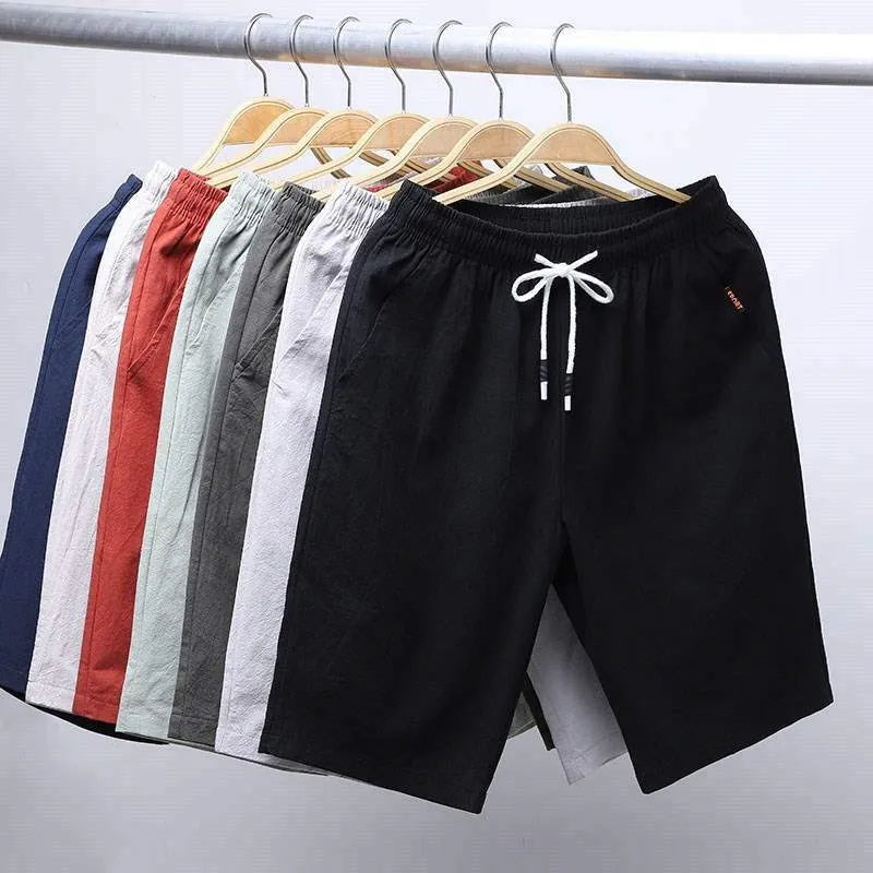 Shorts casuais masculinos de verão, tamanho grande, calças de praia, corrida, esporte, calças curtas retas, calças de moletom finas, shorts soltos para lazer