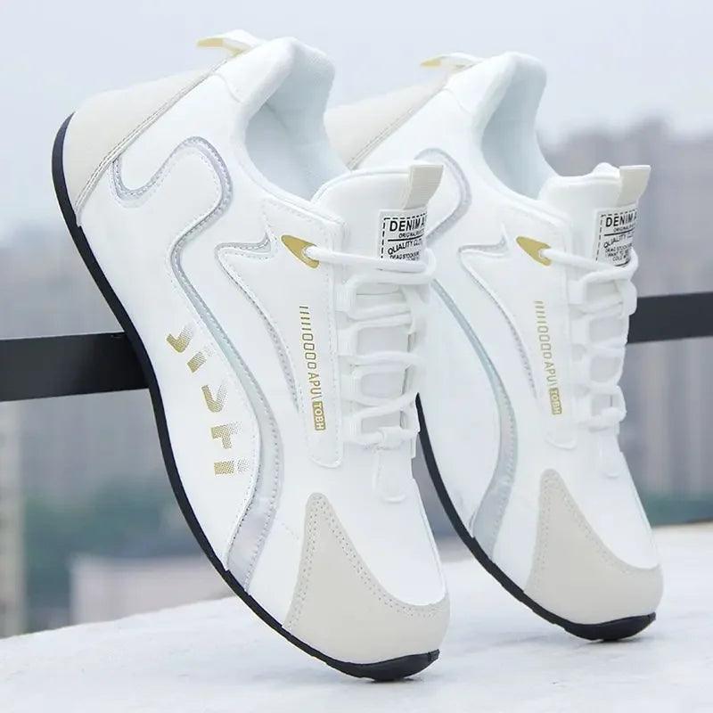 Men's PU Leather Waterproof Sneakers Casual Sports Shoes Men Lightweight Breathable Flat Non-slip Tenis Shoes Zapatillas Hombre - CRAVO ROSE