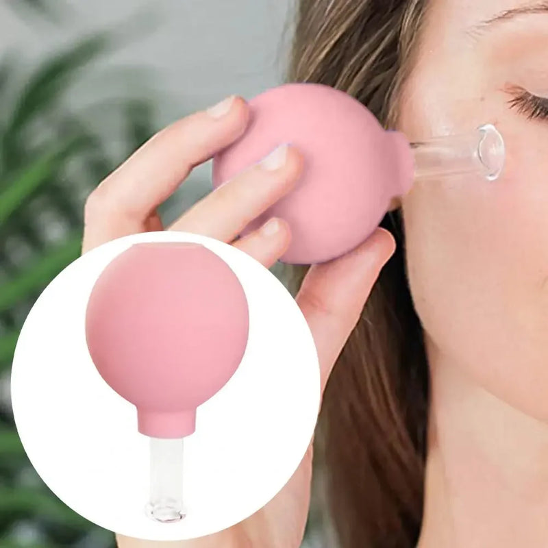 Ventosa de vidro com ventosa para massagem facial, ventosa para acupuntura facial, ventosa para emagrecimento, queima de gordura, cuidados com a saúde, ventosa facial