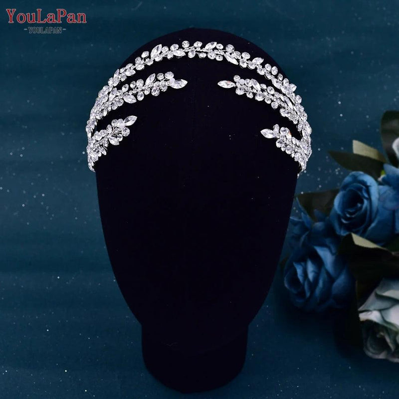 YouLaPan HP496 Rhinestone Bridal Headband Woman Headpiece Wedding Hair Accessories Bride Tiara Pageant Headdresses Wedding Tiara - CRAVO ROSE