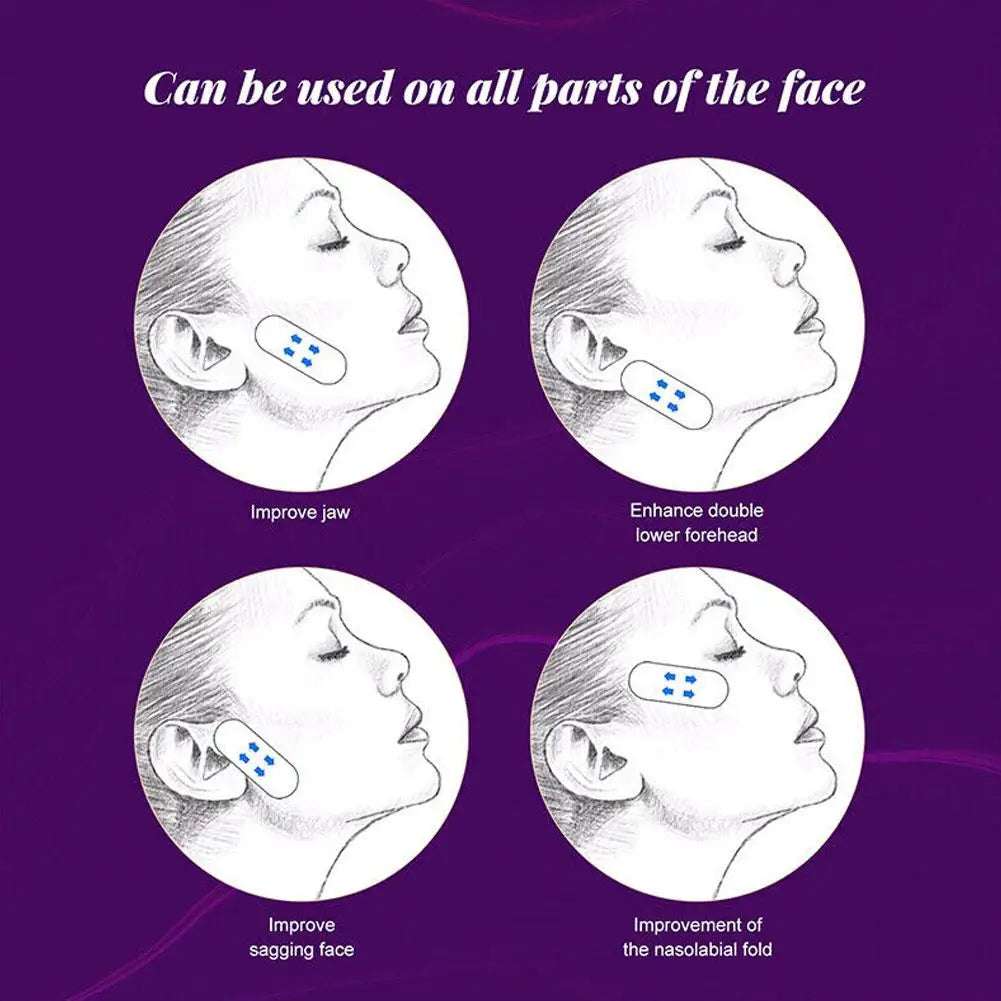 Fita adesiva invisível para lifting facial, fita adesiva à prova d'água para lifting facial, ferramentas de lifting, lifting facial antirrugas, 40 adesivos