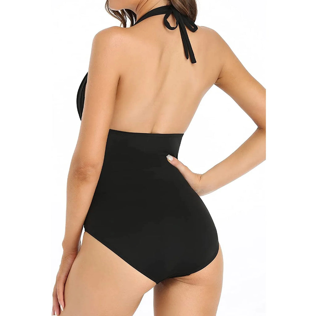 Women's One-piece With Chest Pad Without Steel Bra Swimsuit Solid Color   Swimsuit купальник женский nuevo en conjuntos a juego
