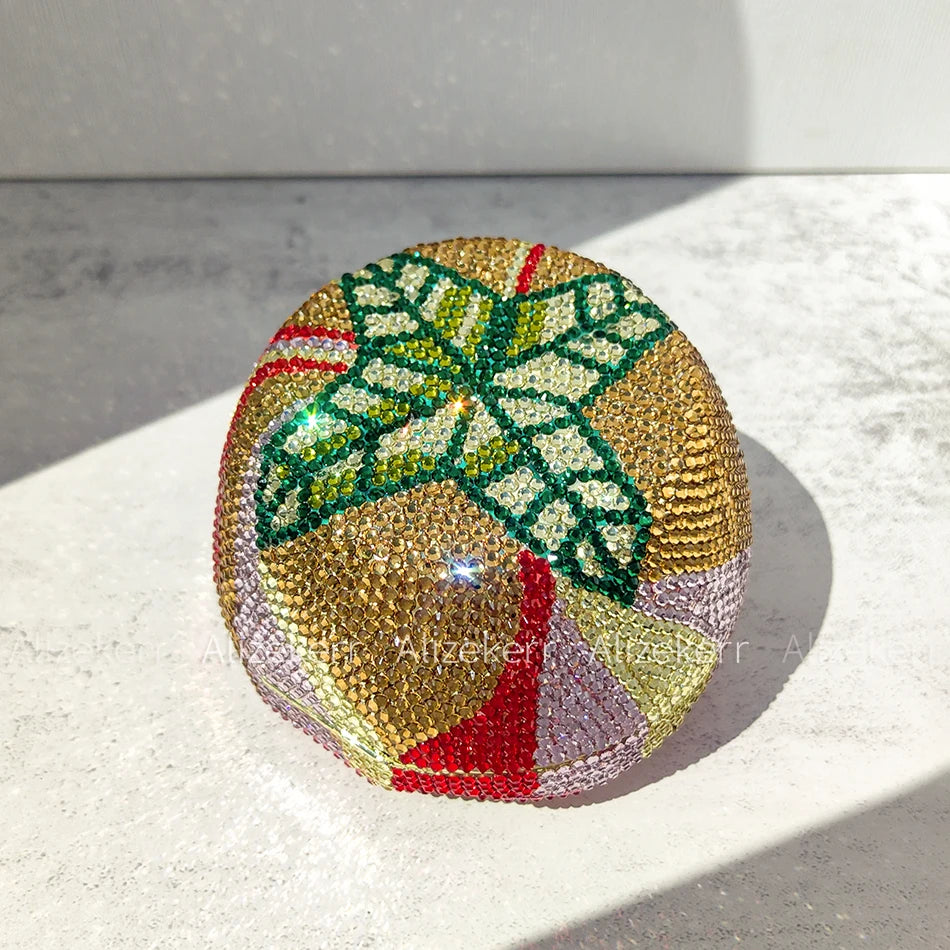 Alizekerr rosa em forma de diamante sacos de noite boutique feminino lindo strass flor bolsas embreagem e bolsas festa casamento - CRAVO ROSE