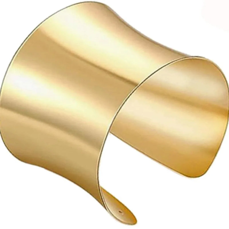 Pulseira de pulseira aberta para mulheres, dourada e prateada, pulseira de pulso para meninas, joias, pulseiras de aço inoxidável, bransoleta