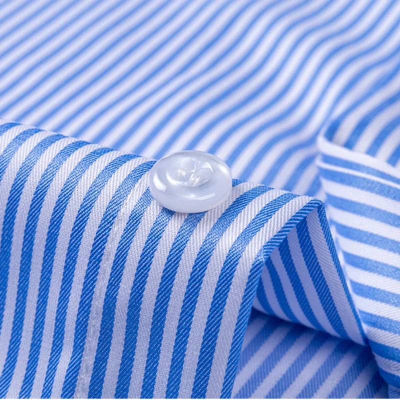 New Stretch Anti-Wrinkle Men's Shirt Modal Cotton Soft And Comfortable Business Social Tops Office Wear Easy Care Classic Style