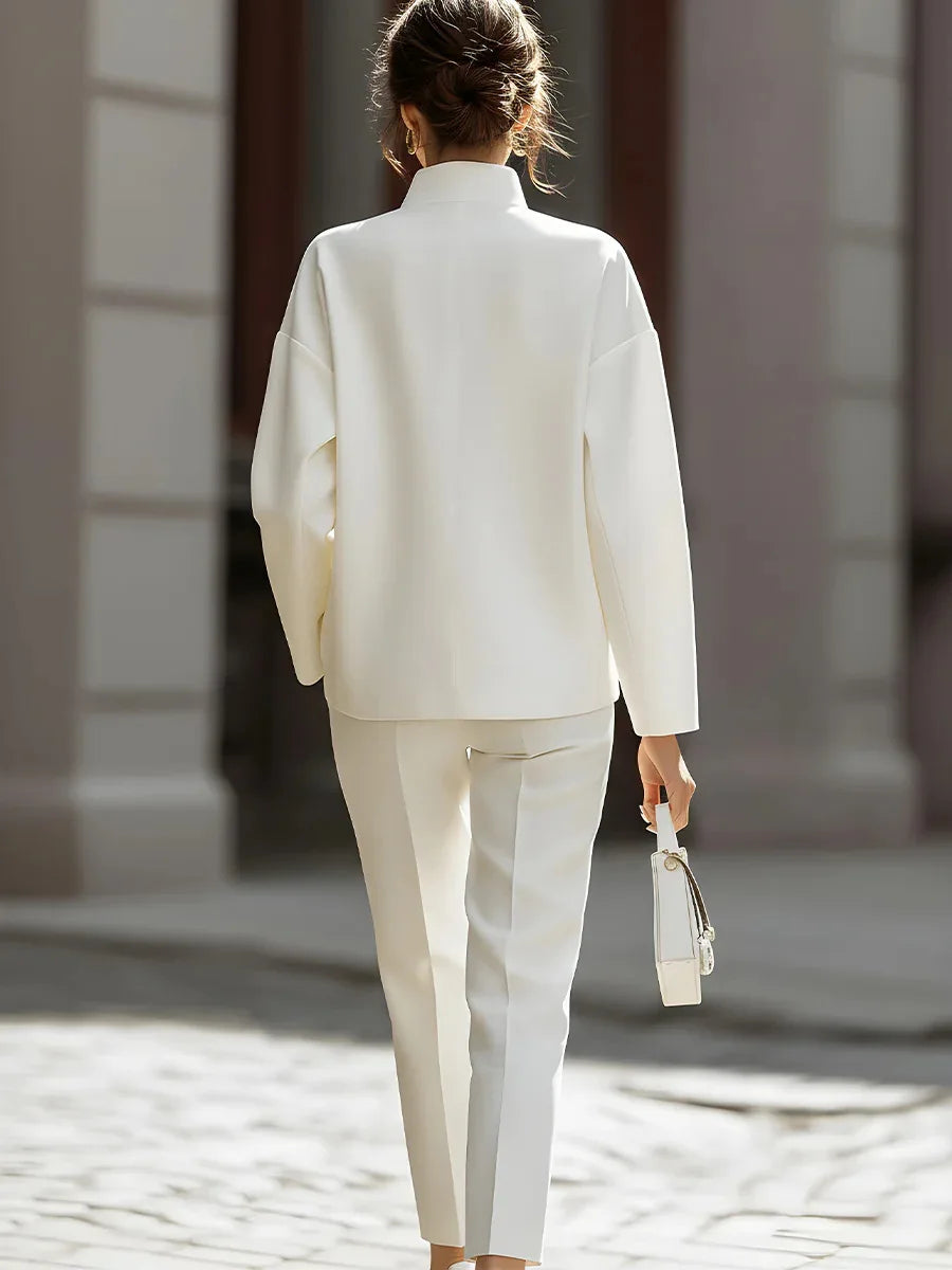 2026 Spring Urban Commute New Style Fashion Elegant Versatile Long Sleeve Lapel Pocket Women Casual Suit
