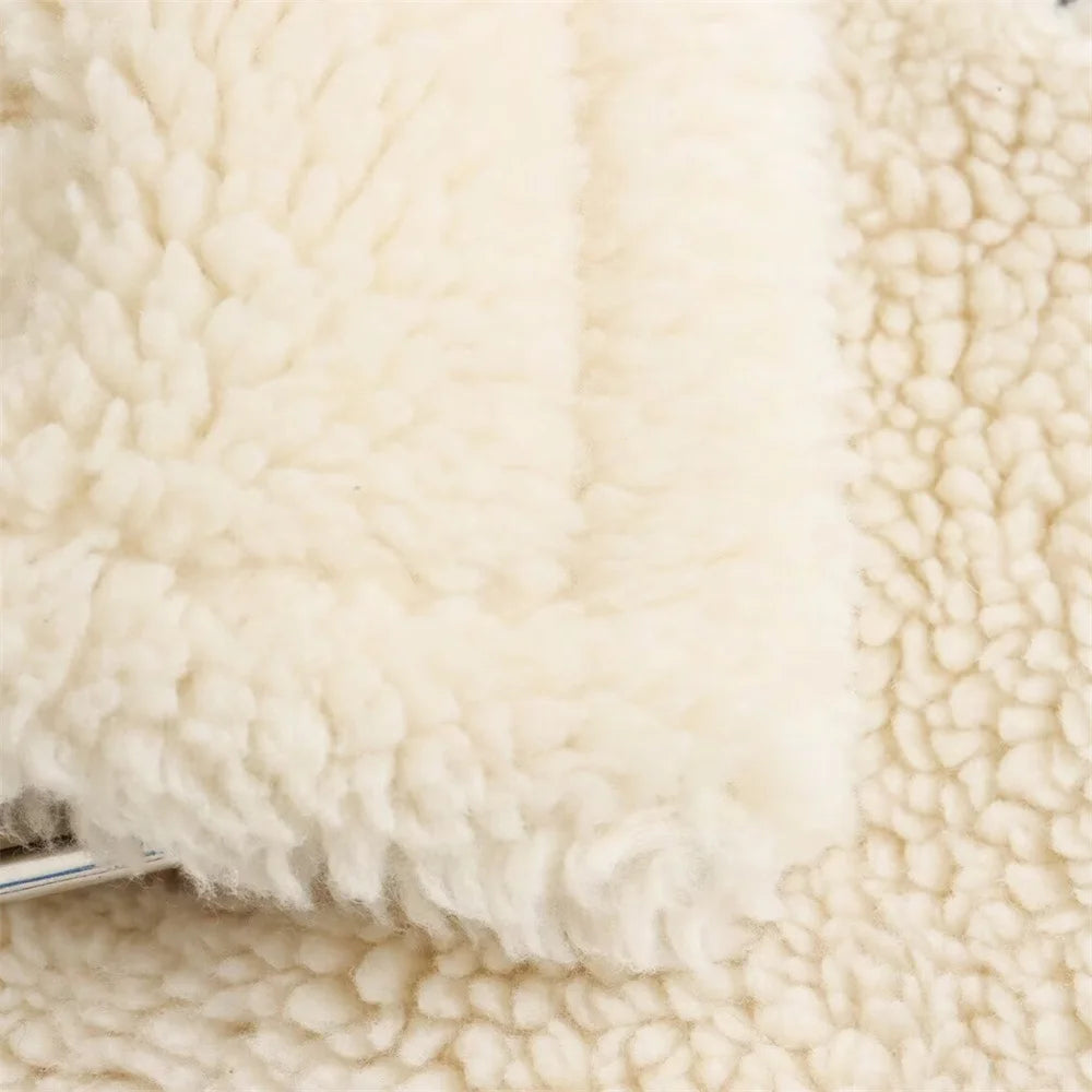 Jaqueta de motocicleta com efeito de pele artificial e integração de pele