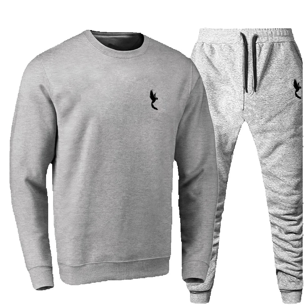 Conjunto de Moletom Masculino Flanelado Casual Esportivo Gola Careca do P ao G1