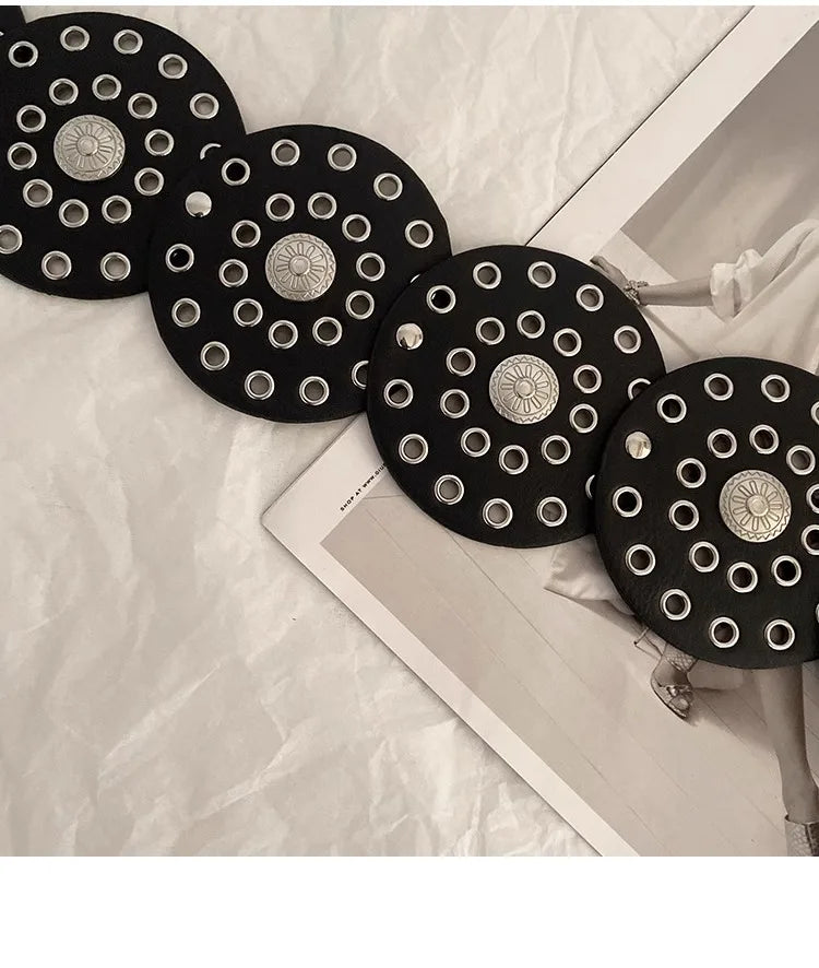 Adorno de cinto de vento com saias com acessórios exagerados  cinto largo feminino e moda retrô