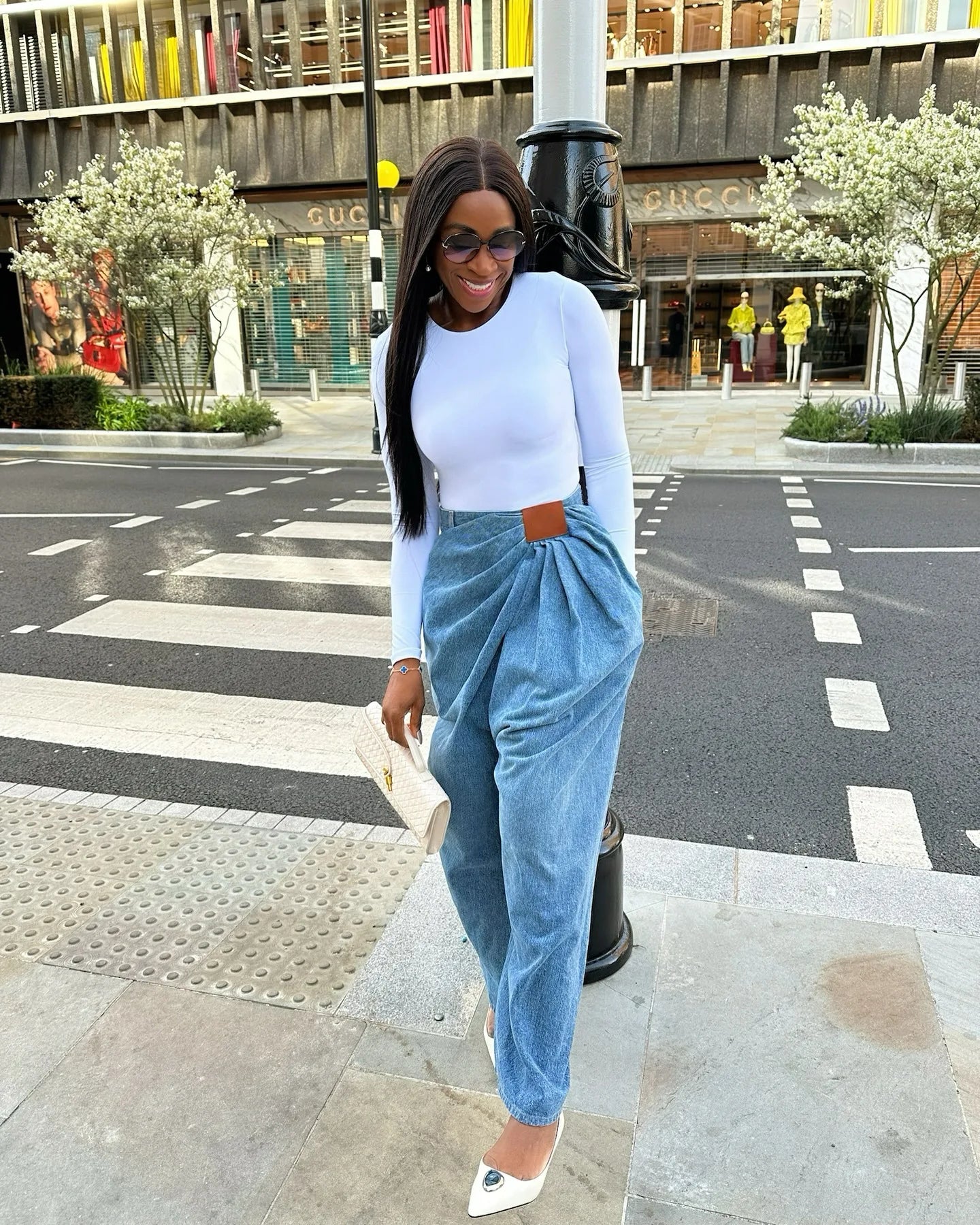 Women Wide Leg Pants Jeans Washed High Waist Folds Distressed Denims Spring 2026 Vintage Female Trousers Streetwear Floor Length