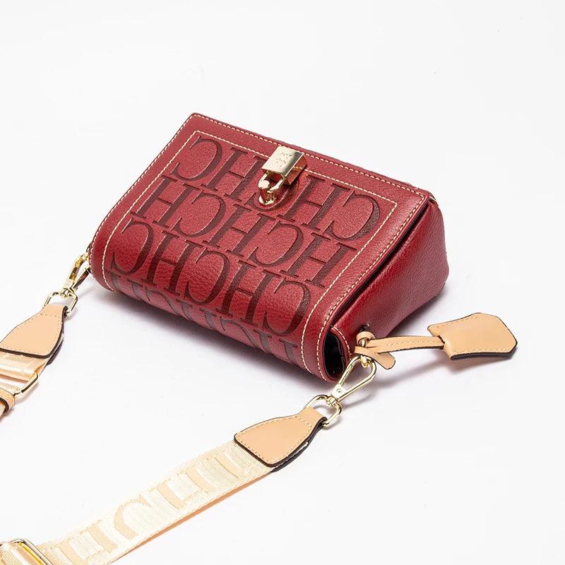 Fashionable Classic Light Luxury Design Exquisite Craftsmanship Women's New Shoulder Bag Letter PU Material Crossbody Bag - CRAVO ROSE