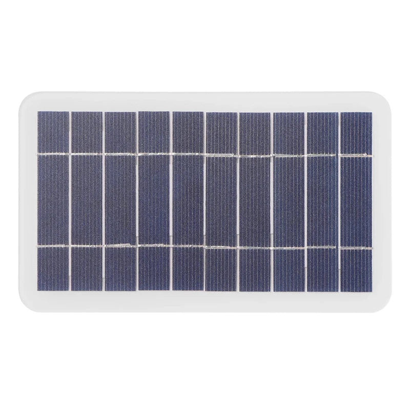 Painel solar de 2 W e 5 W com USB à prova d'água para caminhadas ao ar livre e acampamento, bateria portátil, carregador de celular, painel de carregamento de 5 V
