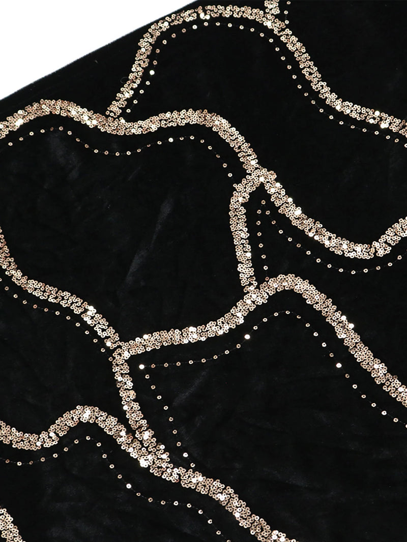 Vestidos longos Sexy preto sem costas lantejoulas maxi  elegante bodycon