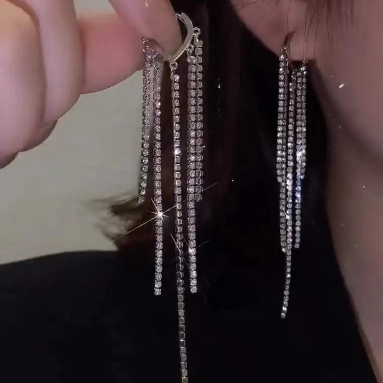 New Fashion Trend Unique Design Elegant Exquisite Light Luxury Exaggerated Serpentine Earrings Female Jewelry Party Senior Gift