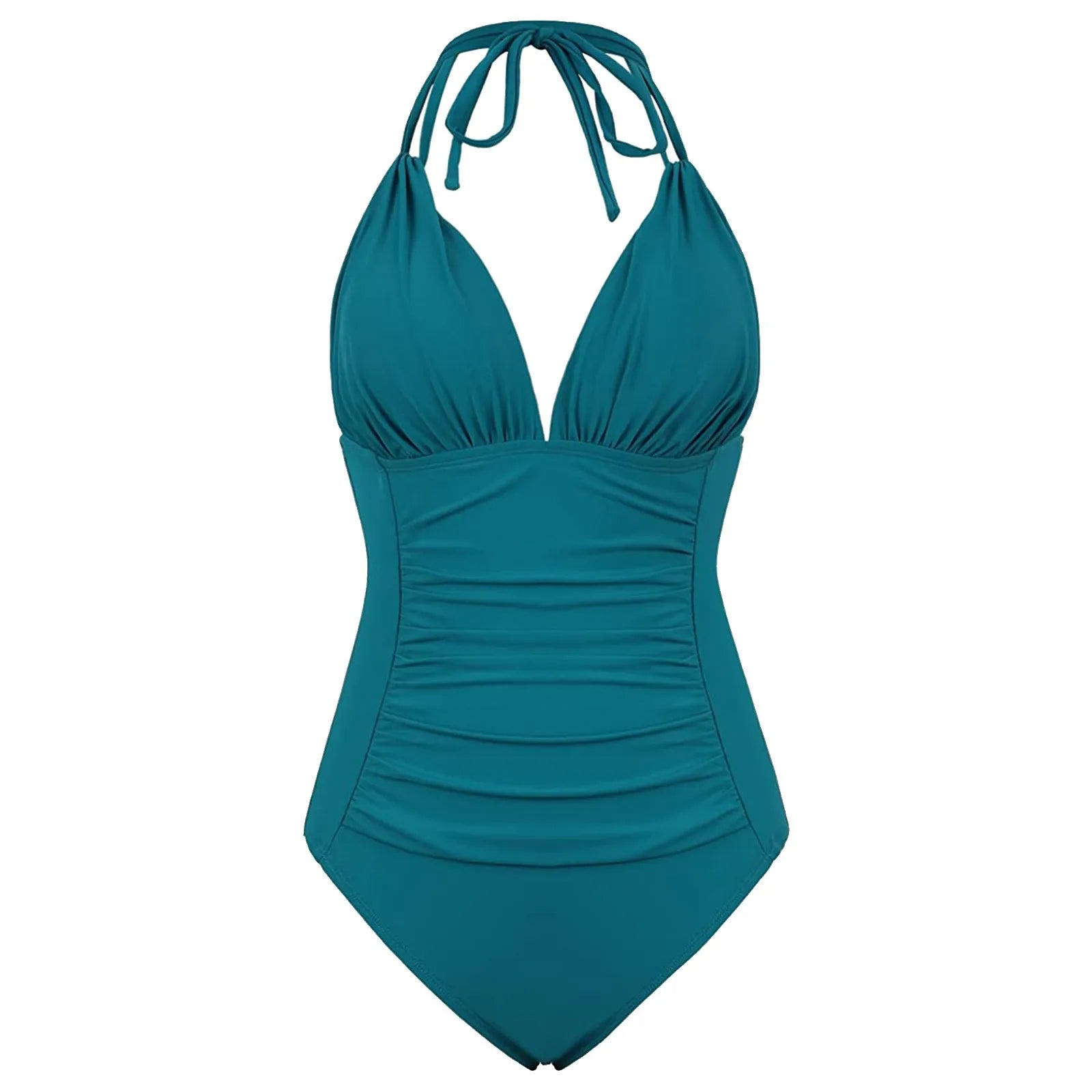 Women's One-piece With Chest Pad Without Steel Bra Swimsuit Solid Color   Swimsuit купальник женский nuevo en conjuntos a juego