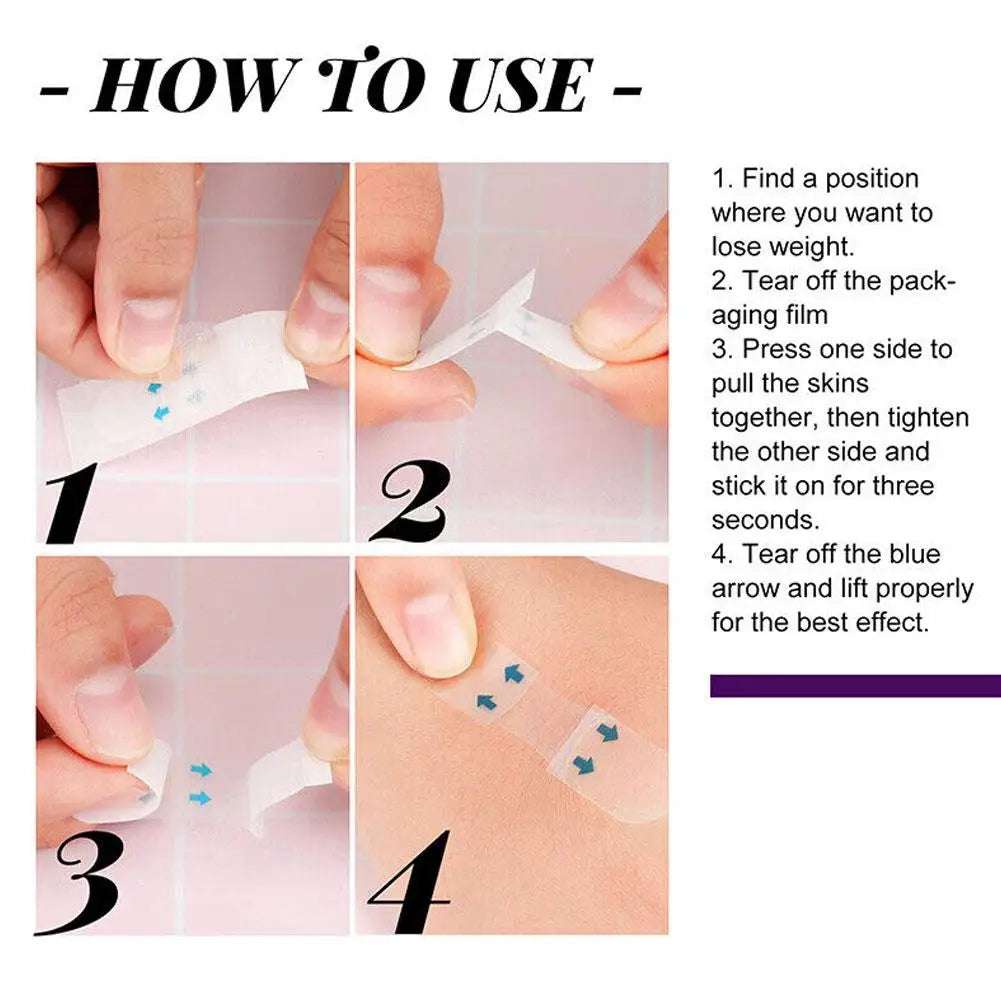 Fita adesiva invisível para lifting facial, fita adesiva à prova d'água para lifting facial, ferramentas de lifting, lifting facial antirrugas, 40 adesivos