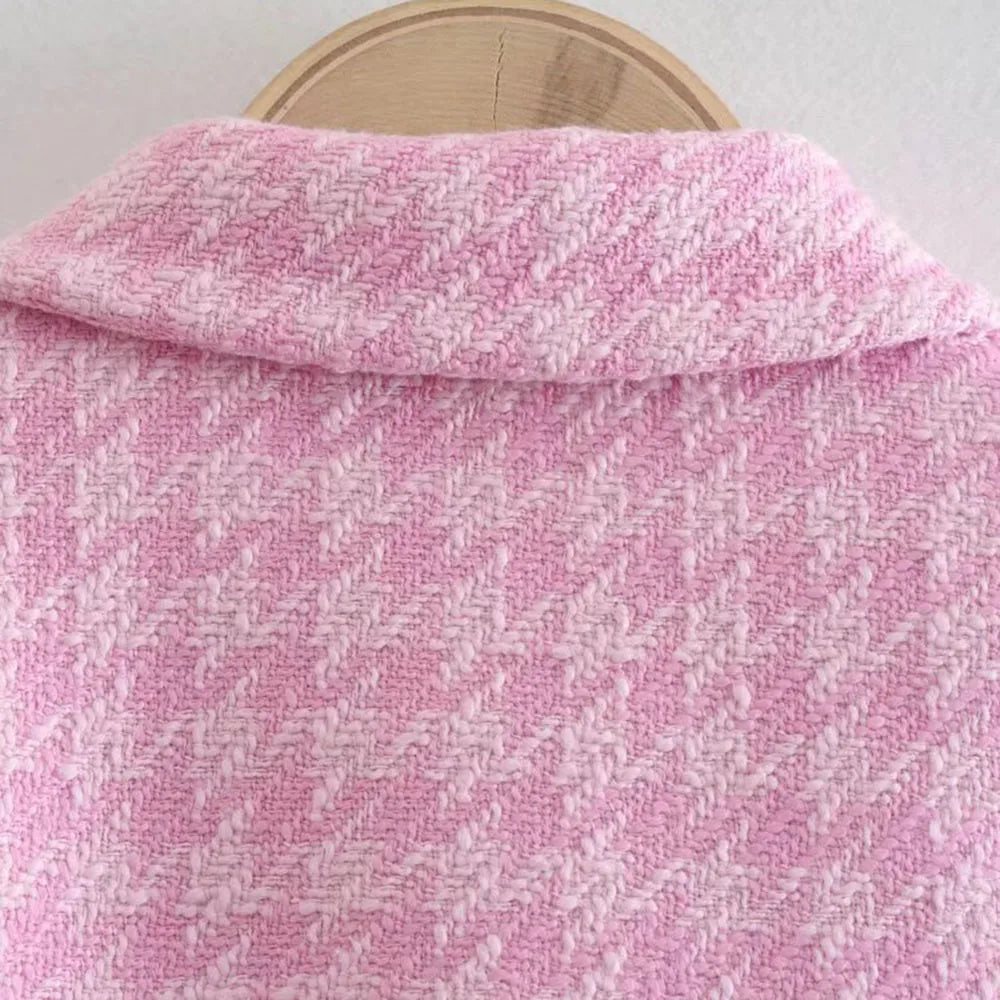 Conjunto de 2 peças de tweed Klacwaya, blazer chique, terno feminino, shorts, terno com shorts para mulheres, ternos femininos