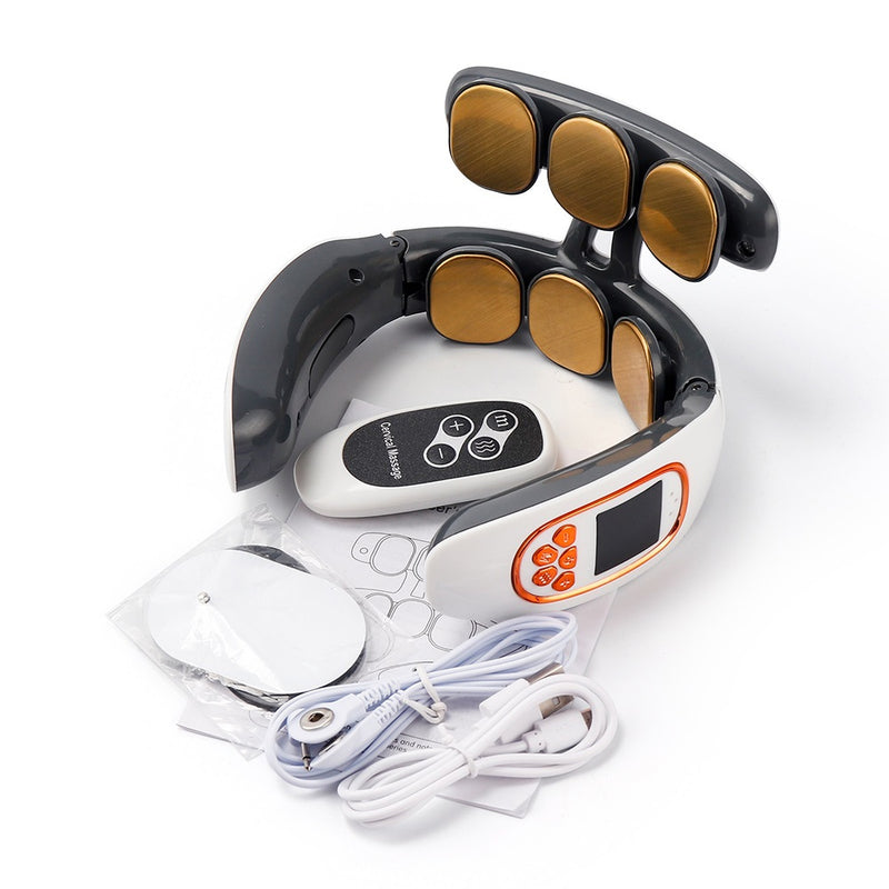 Massageador inteligente de pescoço e costas com 6 cabeças, massagem para ombros e pescoço, massageador cervical