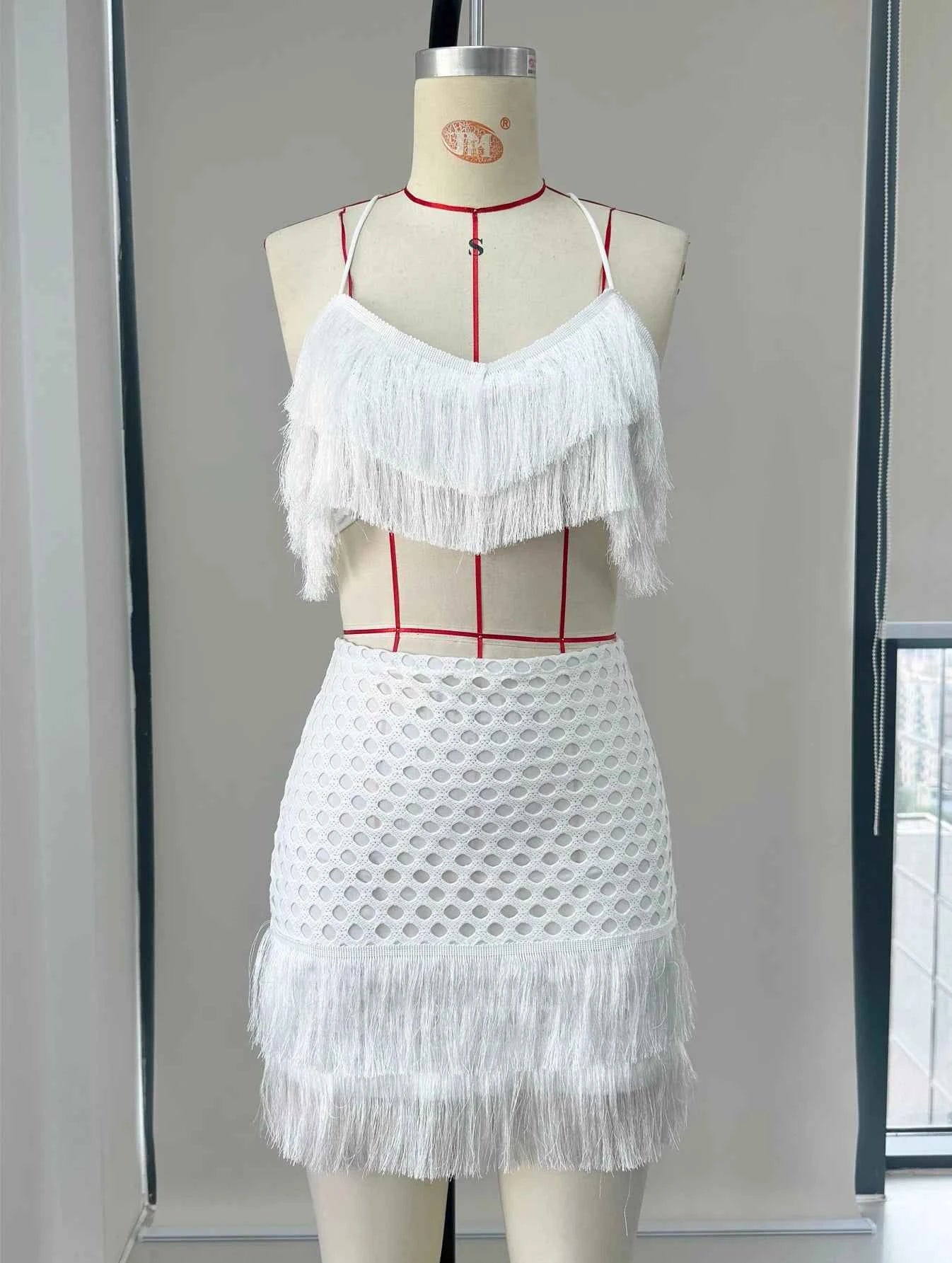 Tassel Skirt Suit Two Piece Skirt Swimwear Swimsuits Women Bathing Suits Swimwear Summer High Leg Beachwear  Female